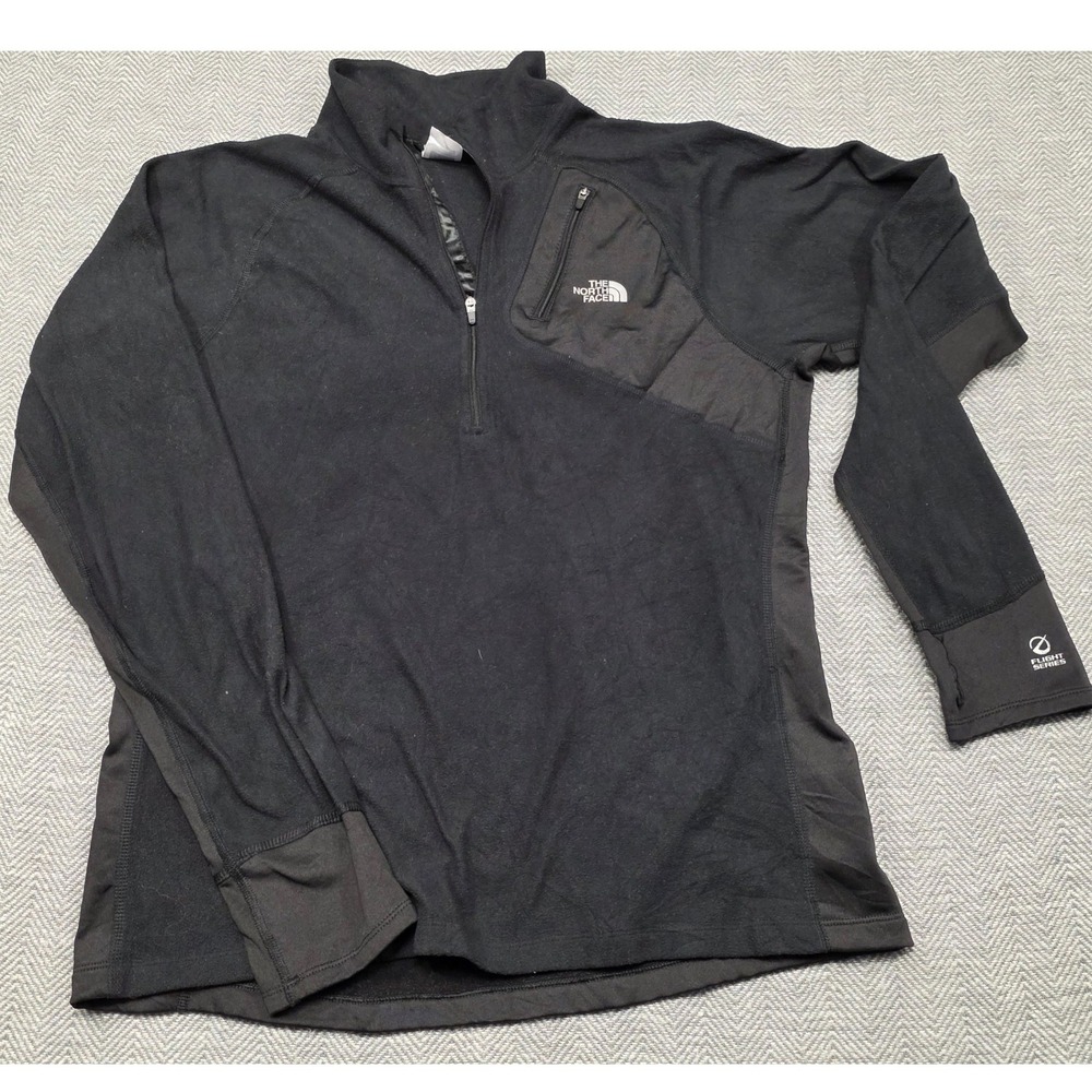 The North Face Flight Series Mens Black Quarter Zip Fleece Pullover Medium M